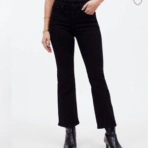 Madewell Women's Size 25 Black Rinse Wash Kick Out Crop Jeans Casual Classic NWT